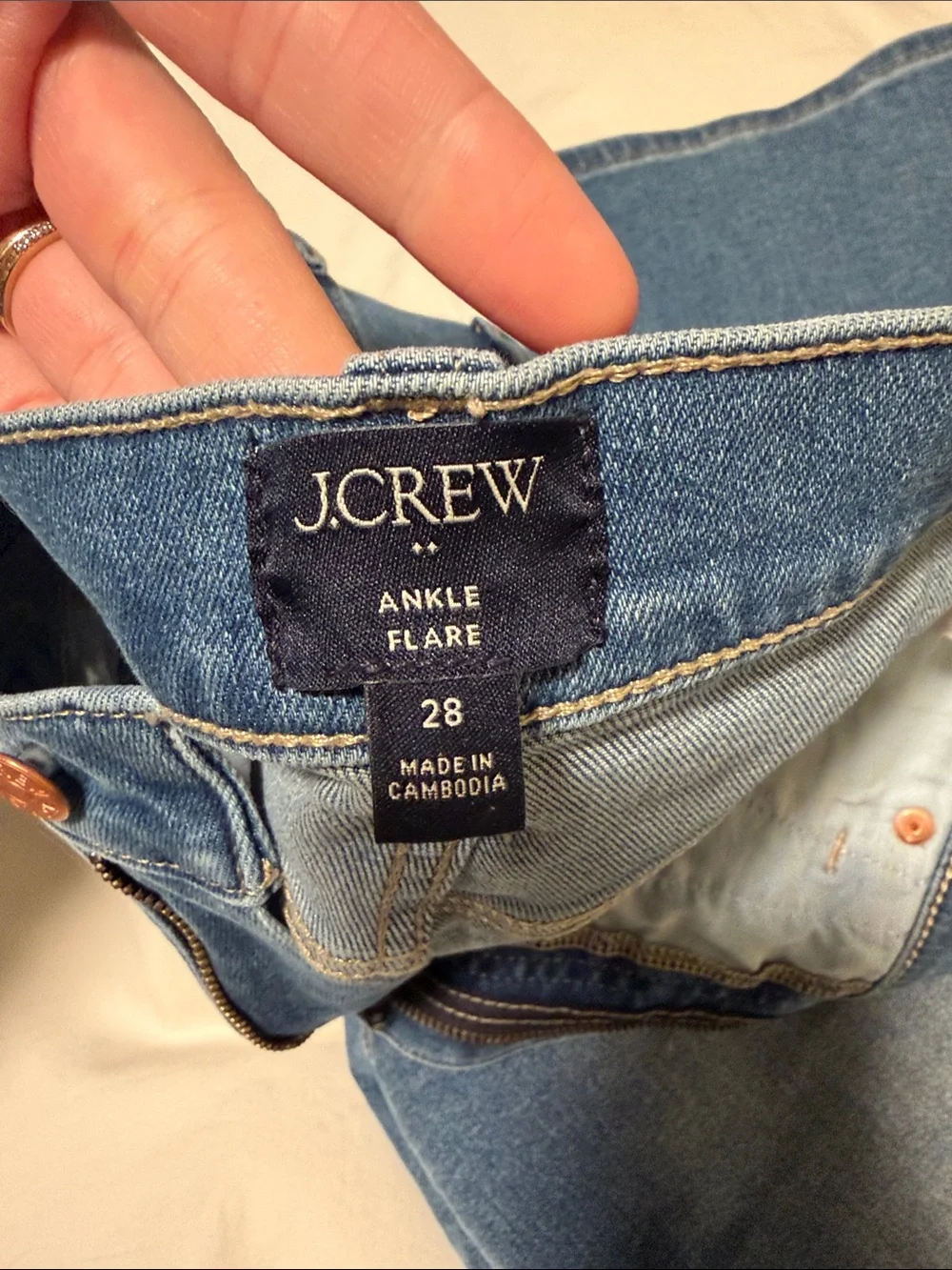 J. Crew Women’s Blue Ankle Flare Jeans S28